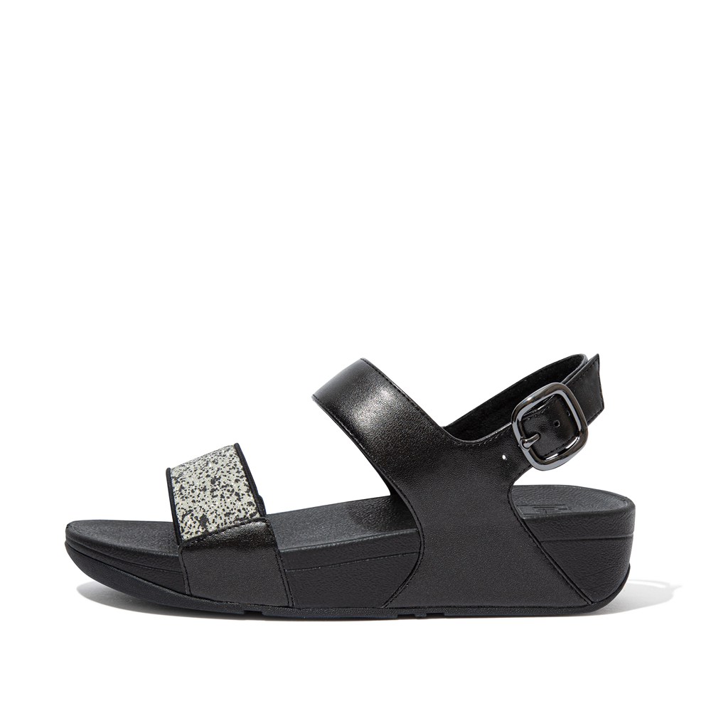 Fitflop Womens Sandals Black - Lulu Shimmer Back-strap - YK1067382